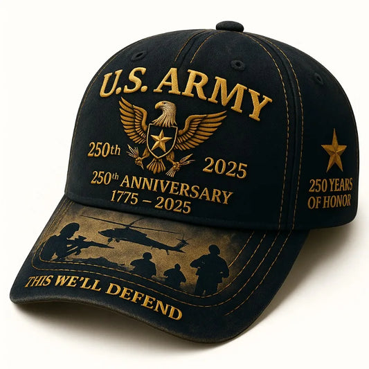 U.S. Army 250th Anniversary 1775-2025 This We'll Defend Baseball Cap