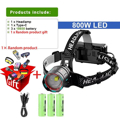 3500000LM  Powerful LED USB Rechargeable Head Light   Waterproof