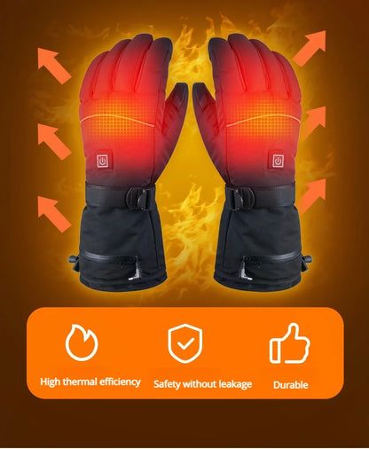 Rechargeable Heated Gloves With Touch screen