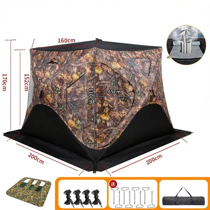 YOUSKY Outdoor Ice Fishing Tent 3-4 Person with Chimney Vent