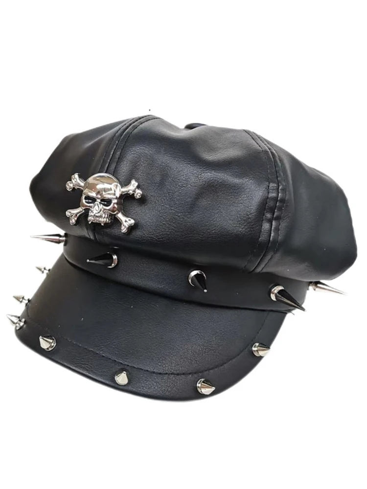 Trendy non mainstream men's and women's hats with rivets