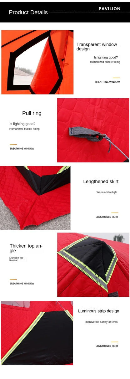 Winter Ice Fishing Tent Triple Thick Cotton  Wind Proof Waterproof