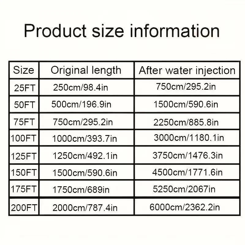 25FT-100FT Expandable Magic Hose High Pressure Car Wash Hose With Spray Gun Set Outdoor Watering Irrigation Tool Garden Hose