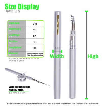 Telescopic Mini  Ice Fishing Rod And Reel Combo