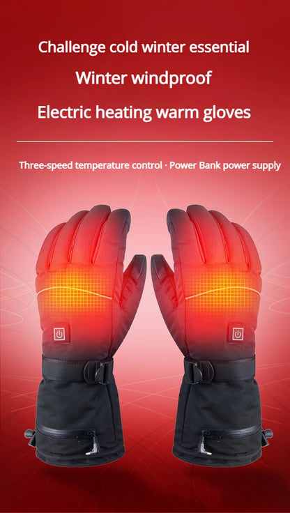 Rechargeable Heated Gloves With Touch screen