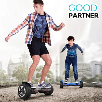 NEW.Warrior 8.5 inch All Terrain Hoverboard with Bluetooth Speakers and LED Lights
