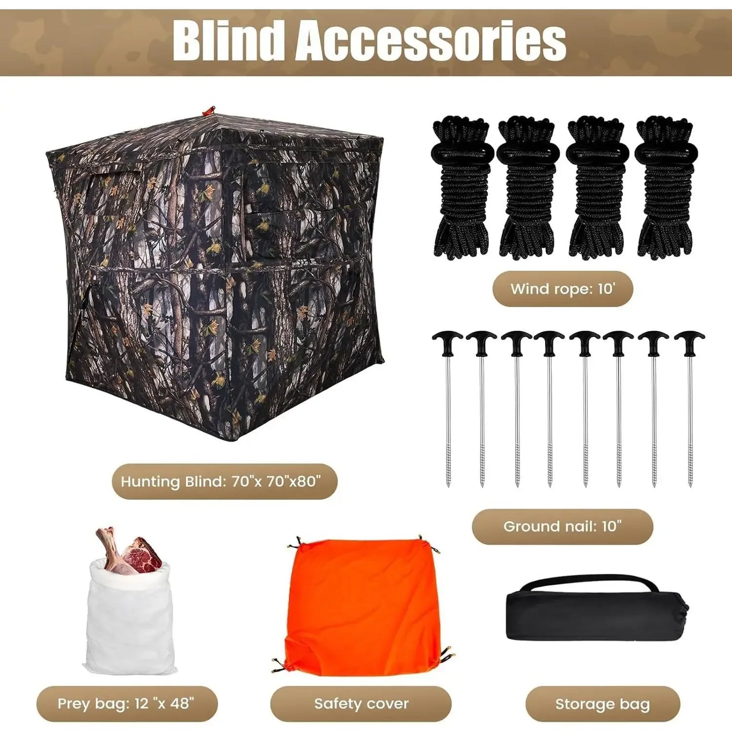 A—Hunting Blind  Ground Blind with Carry Bag