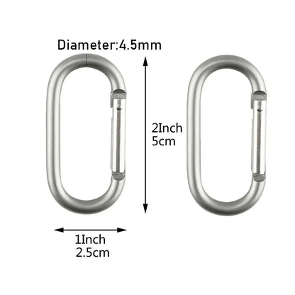 2pcs Alloy Aluminum Survival Gear Mountaineering Carabiner