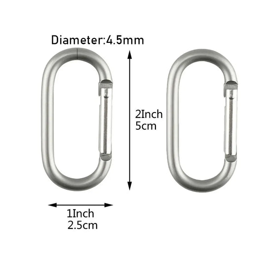 2pcs Alloy Aluminum Survival Gear Mountaineering Carabiner