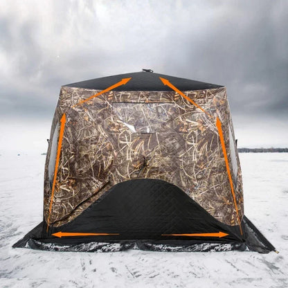 YOUSKY Outdoor Ice Fishing Tent 3-4 Person with Chimney Vent