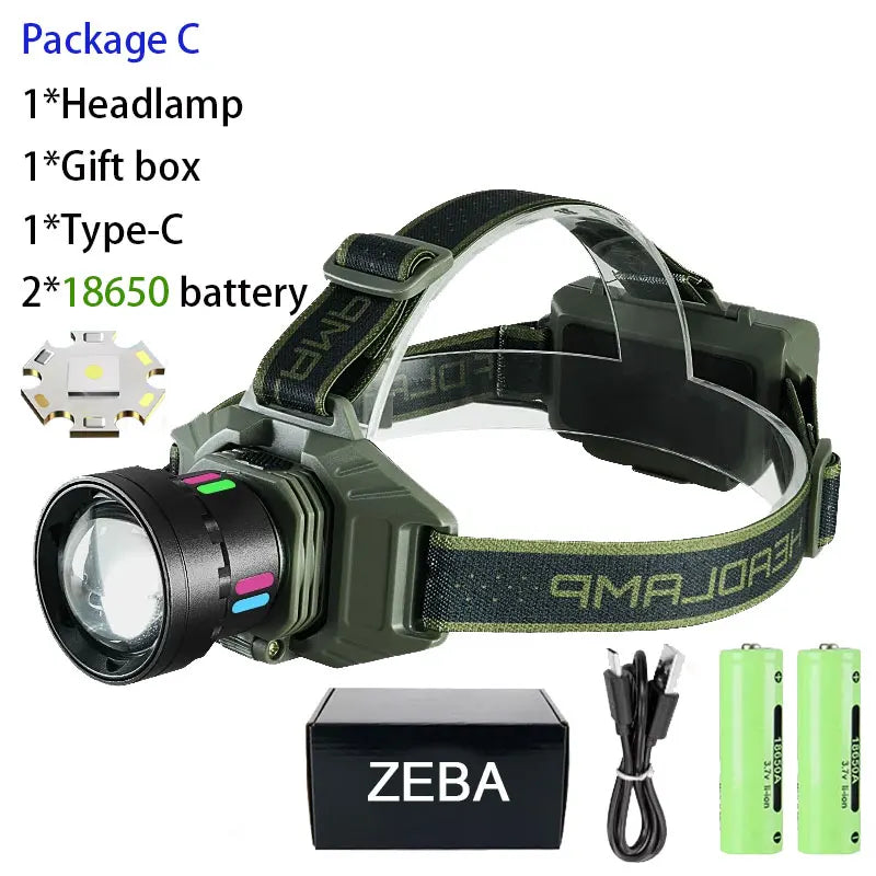 3500000LM  Powerful LED USB Rechargeable Head Light   Waterproof