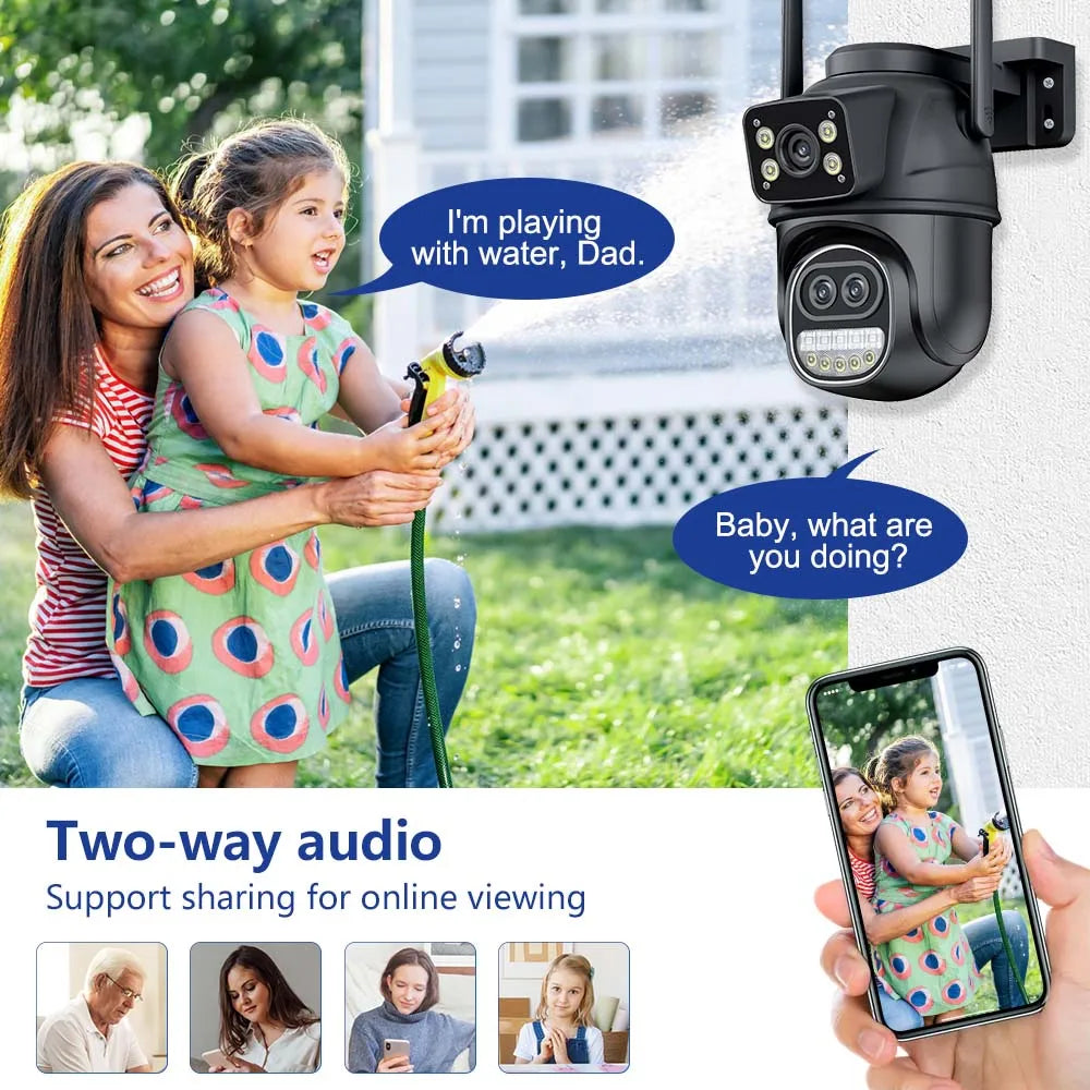 12MP 6K Outdoor WIFI CCTV 8MP Surveillance Cam