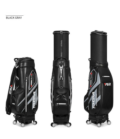 PGM High Capacity Golf Bag Four Wheel Waterproof Microfiber Leather