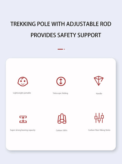 115g Carbon Fiber Folding Trekking Pole