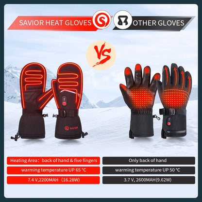 SAVIOR HEAT Heated Gloves with Rechargeable Battery