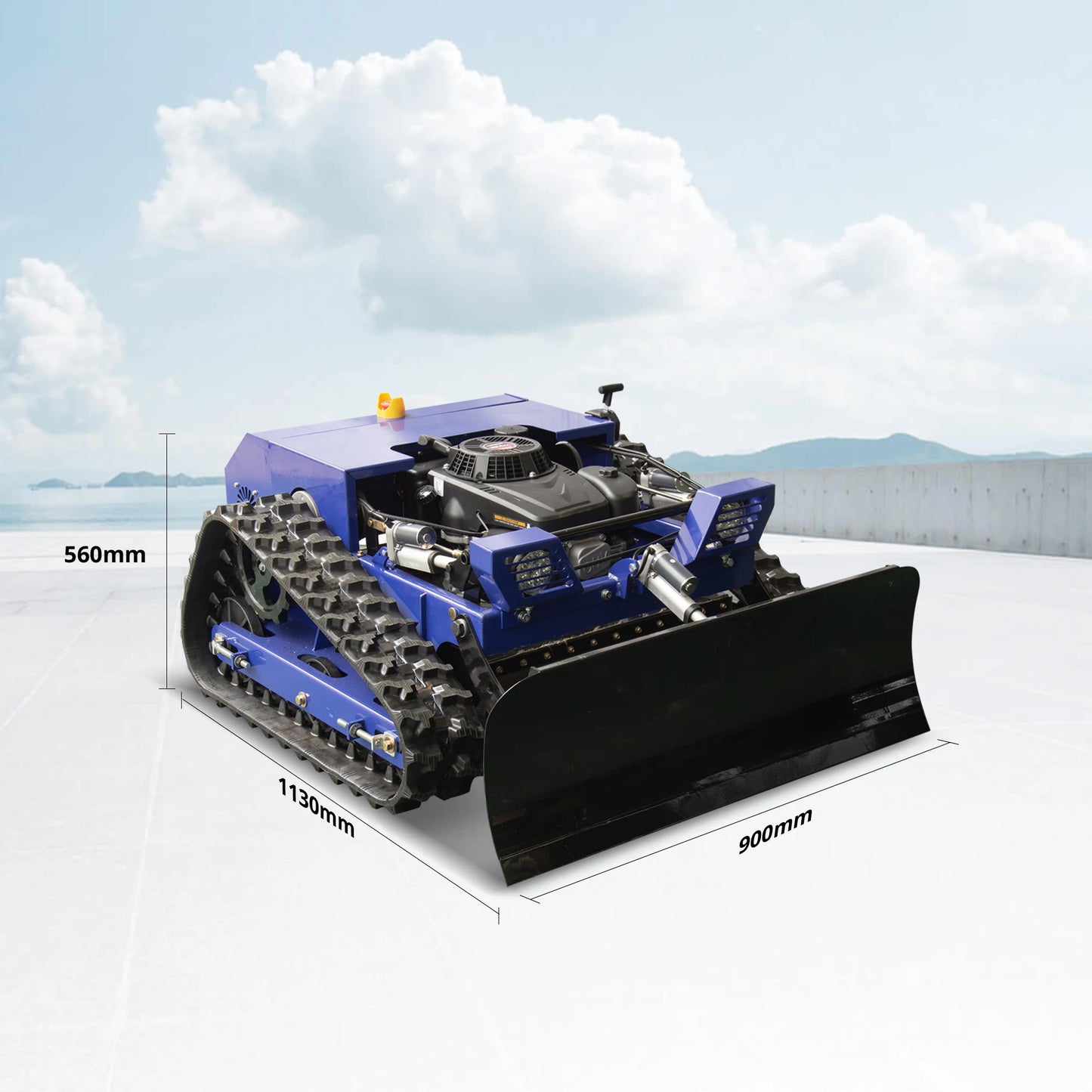 2-in-1 Lawn Mower with Snow Shovel Attachment with Remote Control