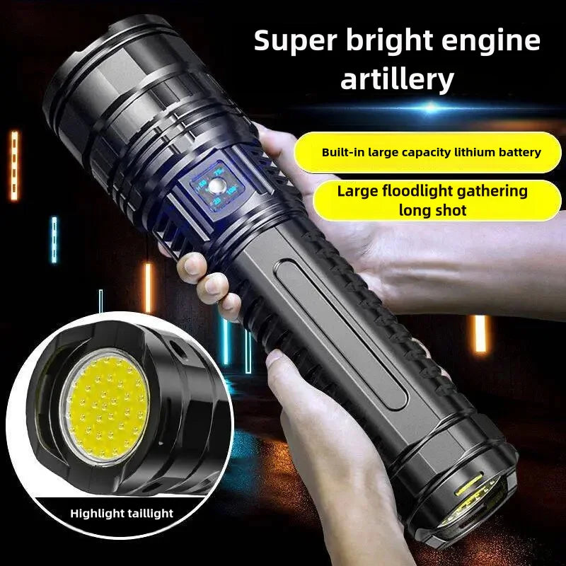 10000W Rechargeable Flash Light Emergency Spotlight