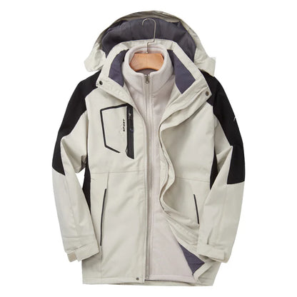 3in1 Men Mountaineering Jacket Windproof Waterproof