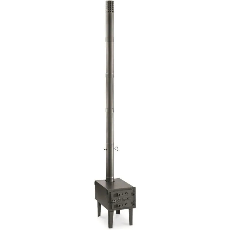 Outdoor Wood Burning Stove, Portable with Chimney Pipe for Cooking