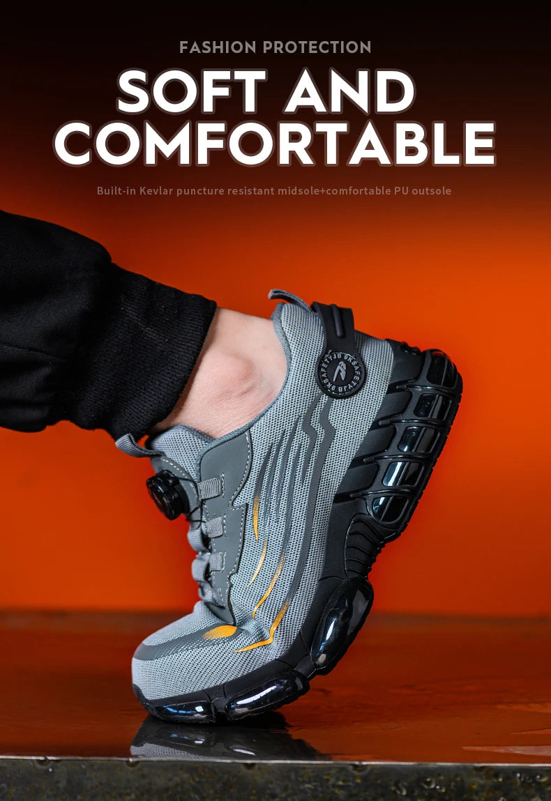 Soft sole comfortable anti-smash anti-puncture safety shoe