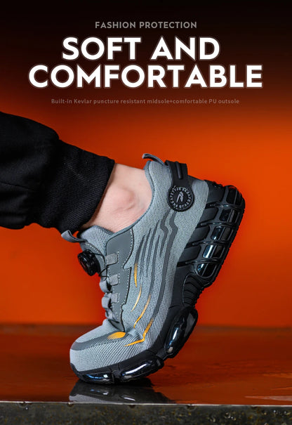 Soft sole comfortable anti-smash anti-puncture safety shoe