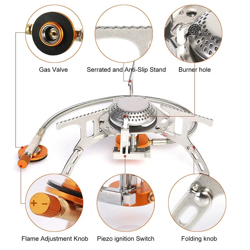 Camping Gas Stove  Backpacking Hiking Picnic 3500W