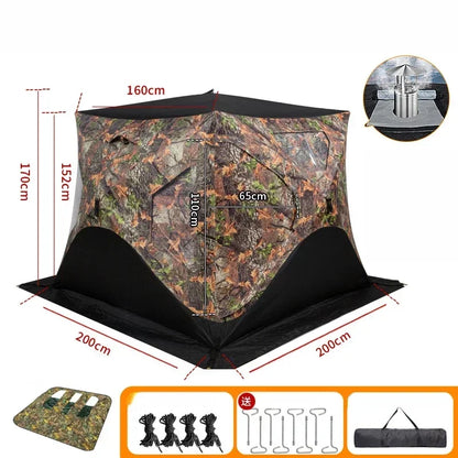 YOUSKY Outdoor Ice Fishing Tent 3-4 Person with Chimney Vent