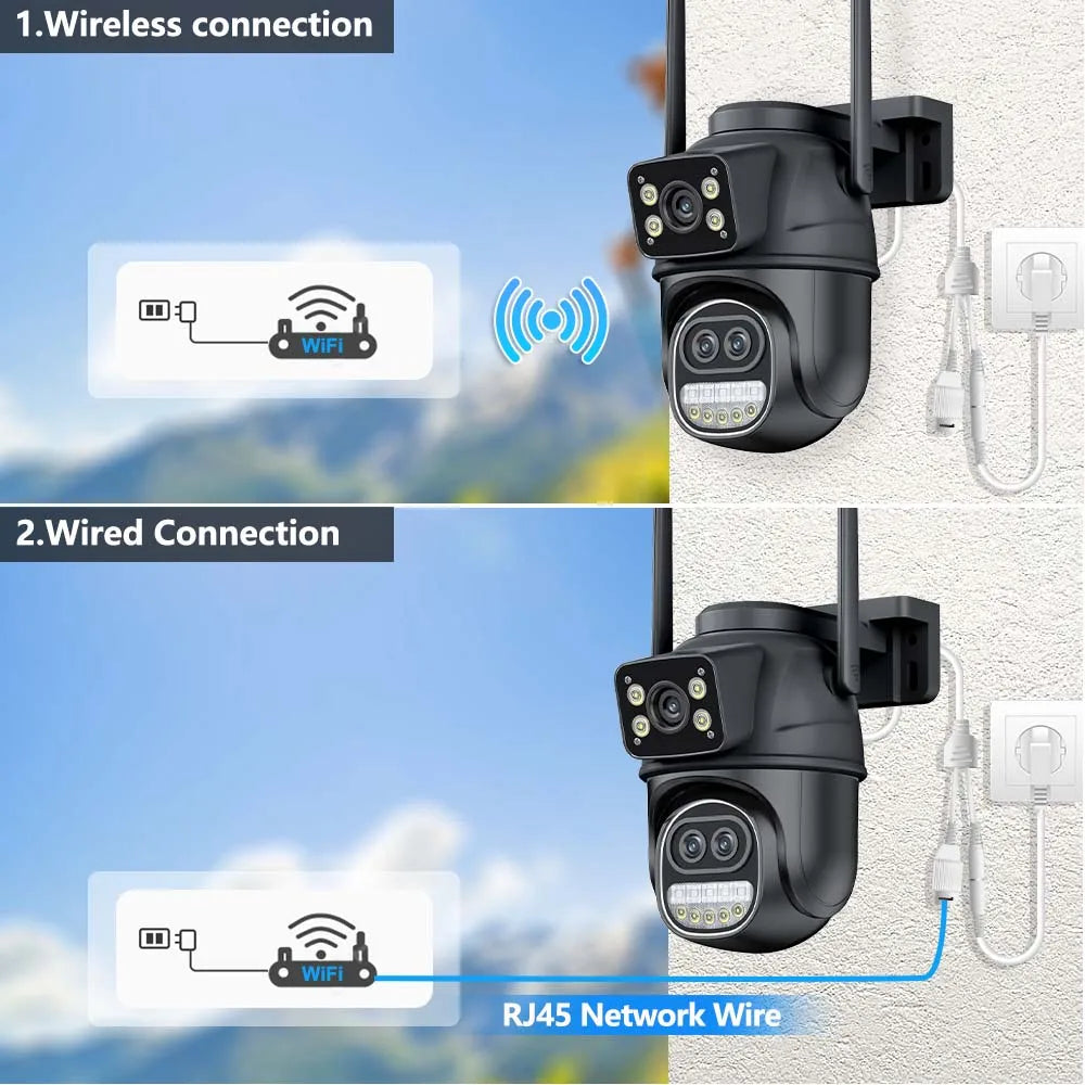 12MP 6K Outdoor WIFI CCTV 8MP Surveillance Cam