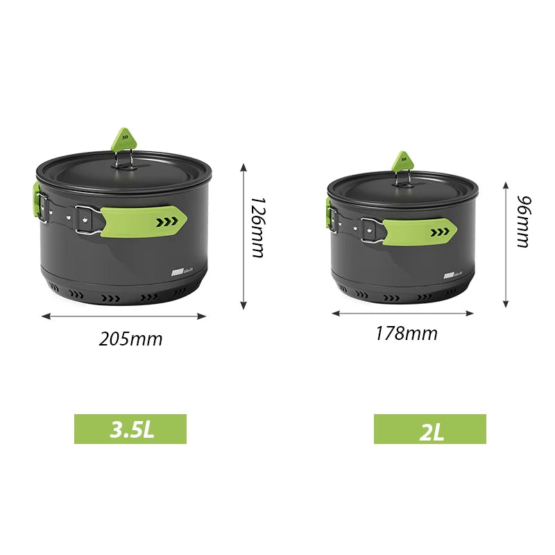 ALOCS Camping Pot Cookware Non-stick Aluminum
