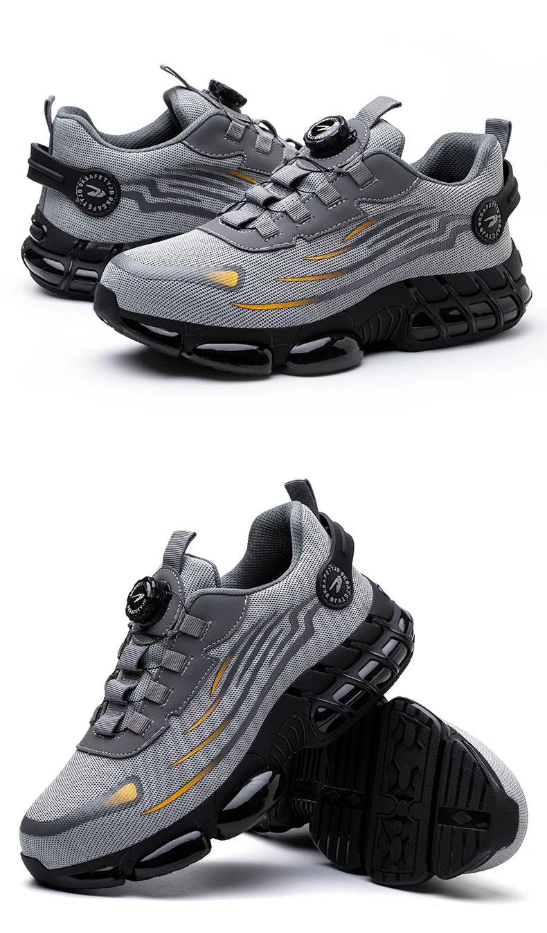 Soft sole comfortable anti-smash anti-puncture safety shoe