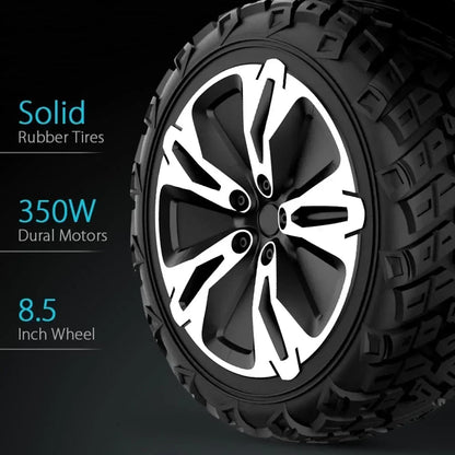 NEW.Warrior 8.5 inch All Terrain Hoverboard with Bluetooth Speakers and LED Lights