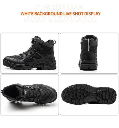 High-Top Work Boots Steel Toe