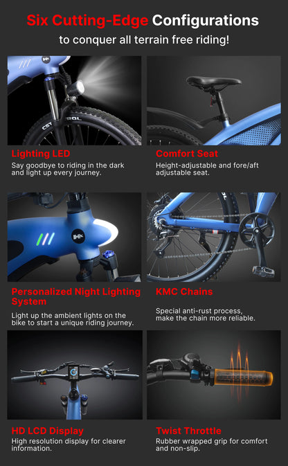 HUANCI Q5 electric bike 2000W 27.5 Inch