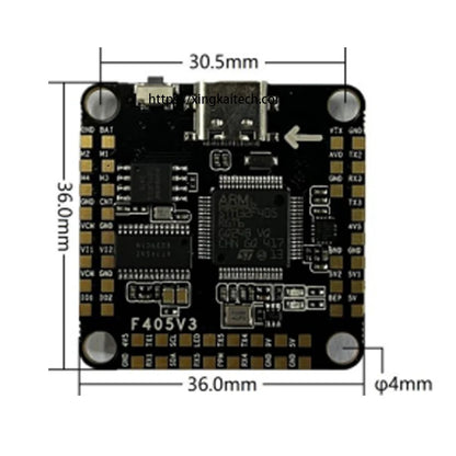 Drone F405 V3 3-6S 30X30 FC&BLHELIS 50A  Flight Controller
