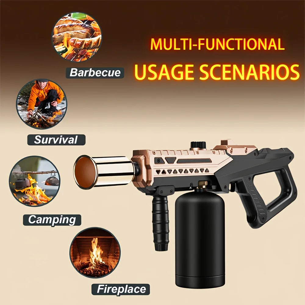 Professional Heavy Duty Propane Flame Gun With Adjustable Flame Control and Piezoelectric Ignition -