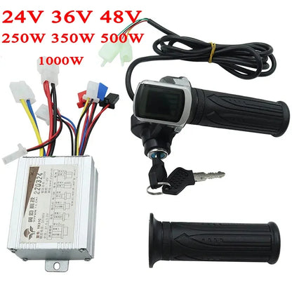 Electric Bike Motor Brushed Controller & Throttle Twist Grip