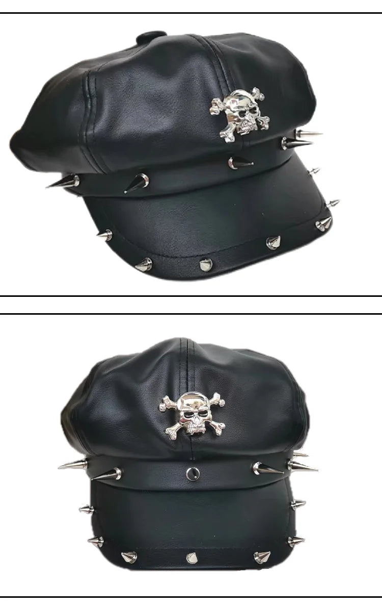 Trendy non mainstream men's and women's hats with rivets