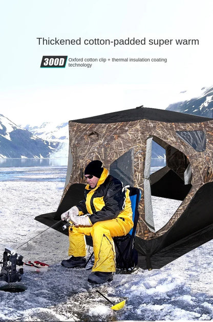 YOUSKY Outdoor Ice Fishing Tent 3-4 Person with Chimney Vent