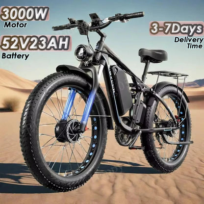 E8Pro mountainEbike 3000W large tires with dual engine