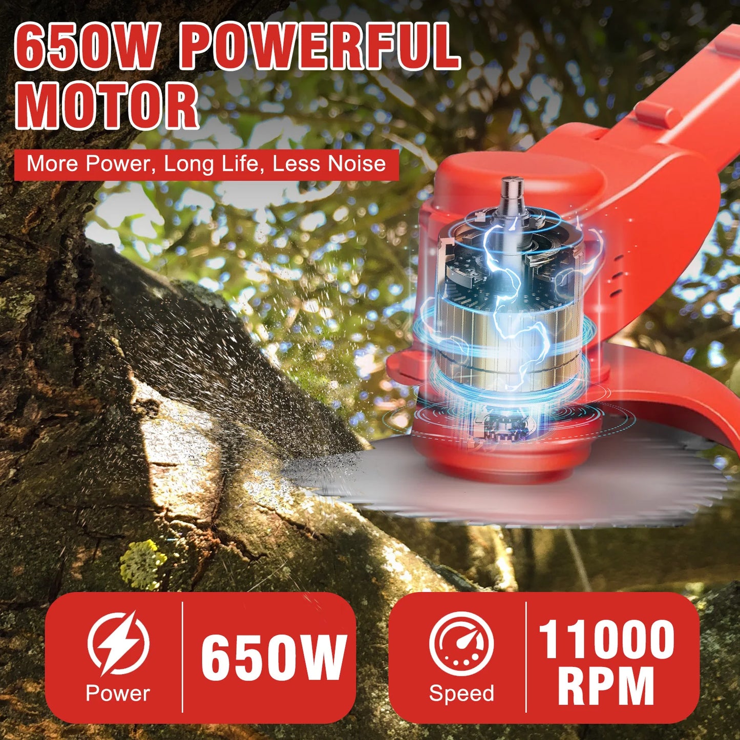 21V Cordless Weed Whacker Grass Trimmer  Edger with Wheels