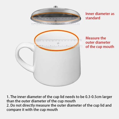 8/8.5/10.2/10.5/12.3cm Stainless Steel Mug Cover