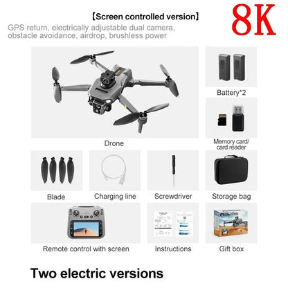 Large Screen Drone 4.5-Inch Screen 360° All-Round Laser