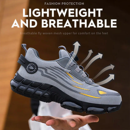 Soft sole comfortable anti-smash anti-puncture safety shoe