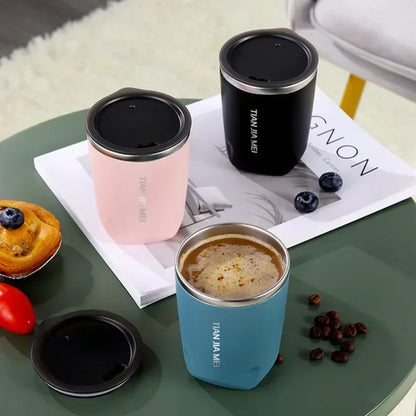300ml 304 Stainless Steel Mug With Lid Insulated