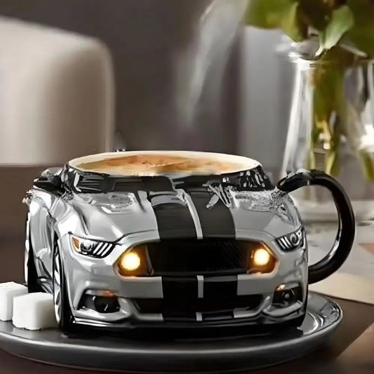 Fun Durable Car Shaped Coffee Cup Handcrafted Stainless Steel