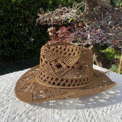 Vintage Straw Hat Wide Brim Sun Hat