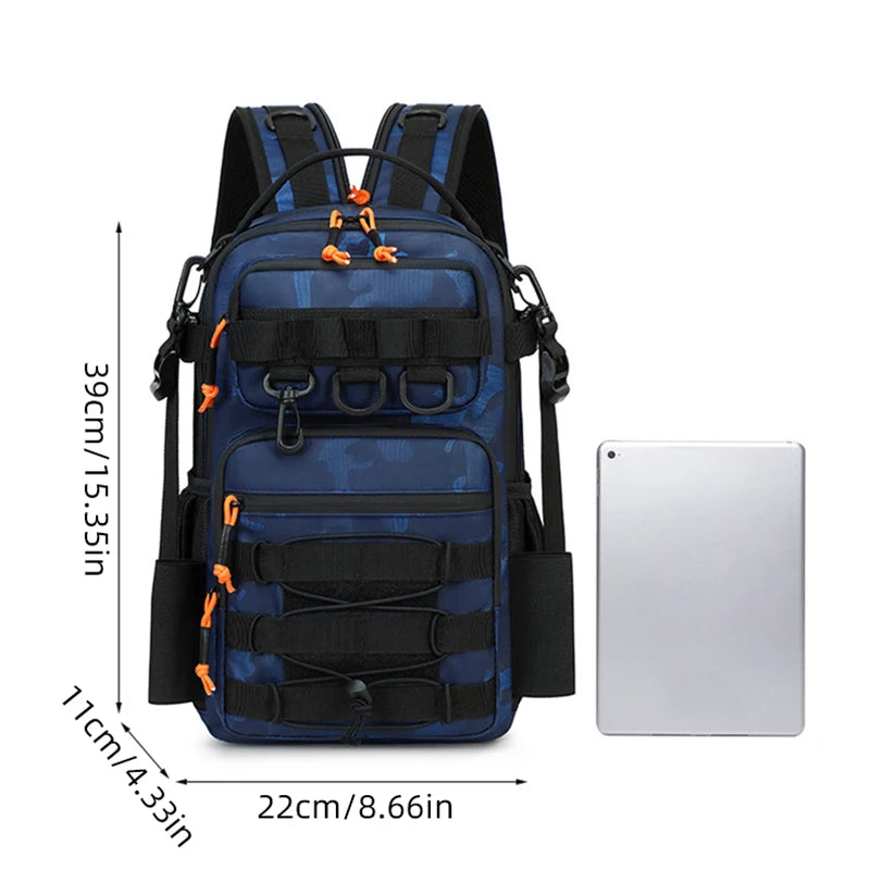 Fishing Lure Backpack with Rod Holder
