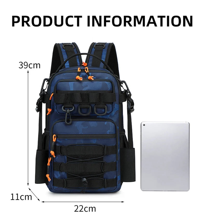 Fishing Lure Backpack with Rod Holder