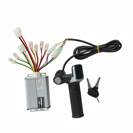 Electric Bike Motor Brushed Controller & Throttle Twist Grip