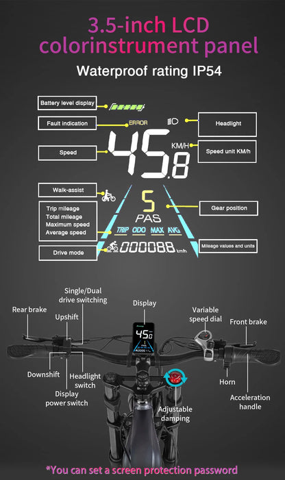 Nathaniel SYR09  26*4.0 electric bike, dual motor 2000W